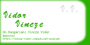 vidor vincze business card